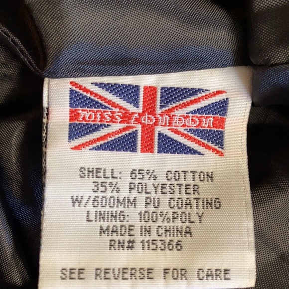 Miss London -Jet Black trench coat with puff shoulder and 2 pockets Size Large - Picture 6 of 8